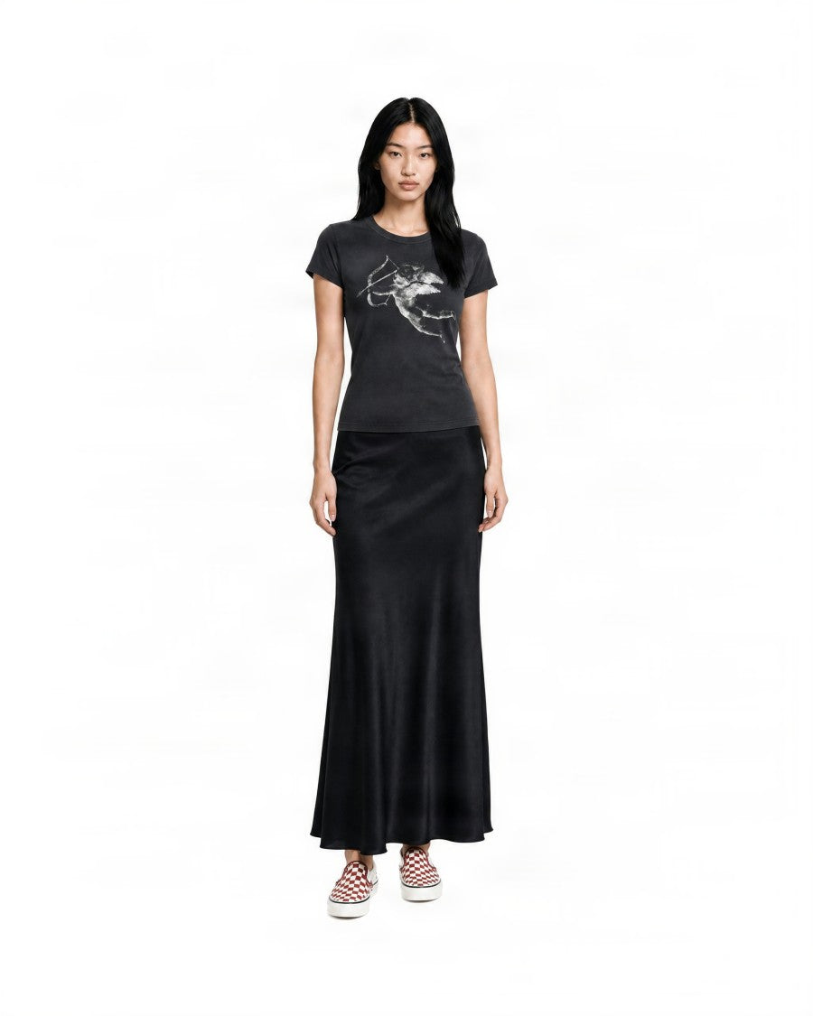 Fiorucci Black Cherub Print Cotton T-Shirt