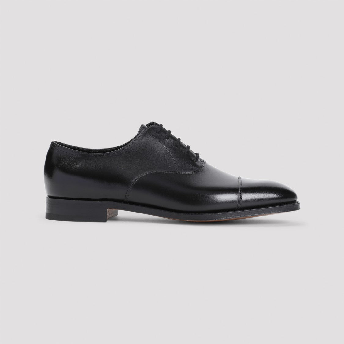 John Lobb City Ii Black Calf Leather Oxfords