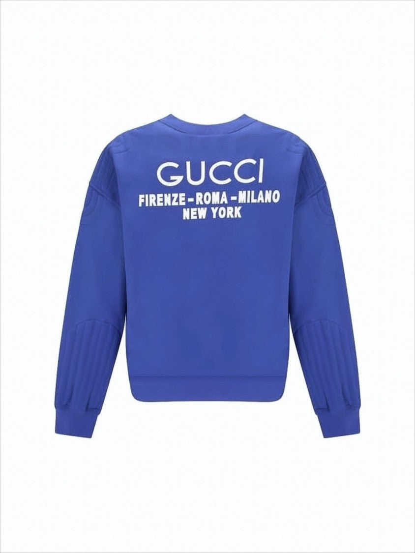 Gucci Long-Sleeve Cotton Top With Padded Details