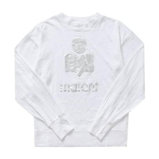 Isabel Marant Long-Sleeved Linen Top With Embossed Logo