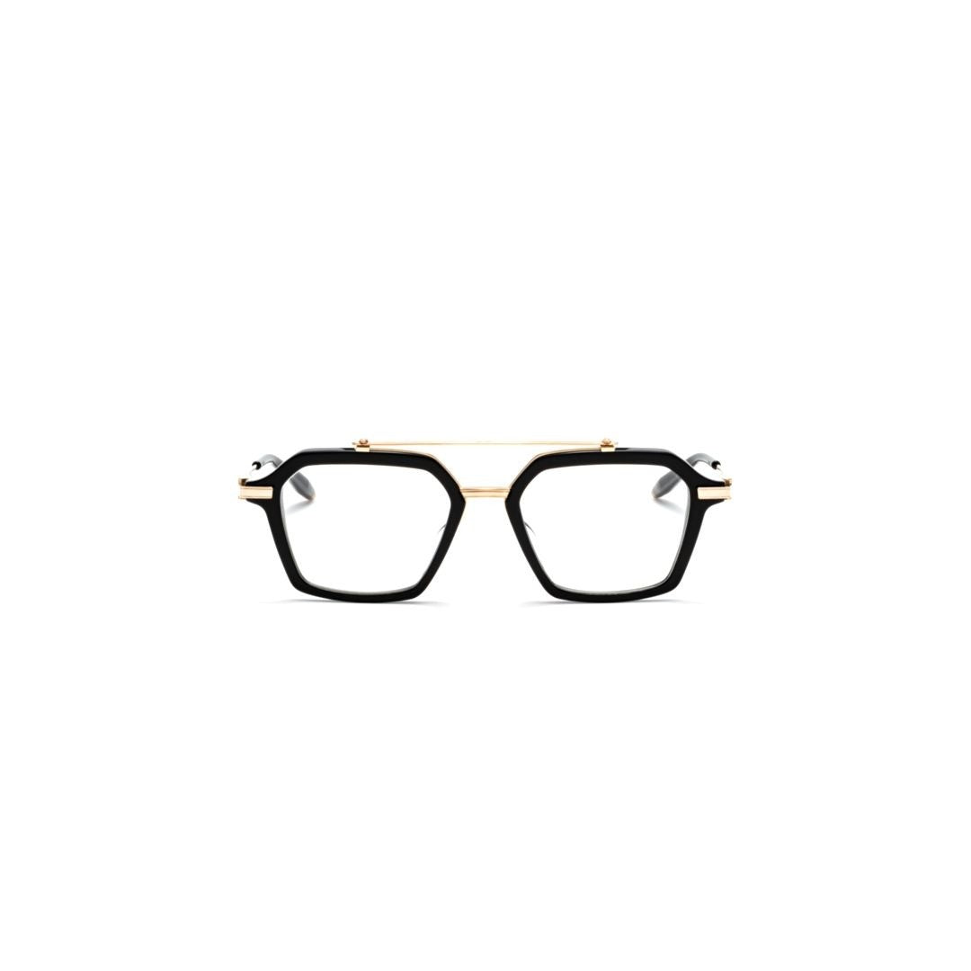 Akoni Akari Geometric Frame Optical Glasses With Bold Black Front