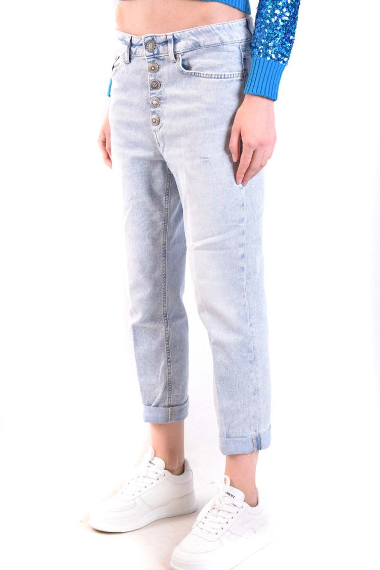 Dondup Light Denim Cropped Jeans Rolled Cuffs