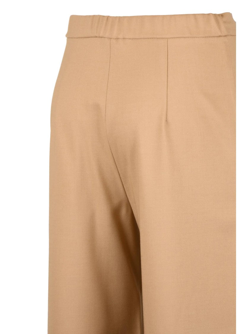 Max Mara Wide-Leg Trousers With High Elasticated Waist And Smooth Finish