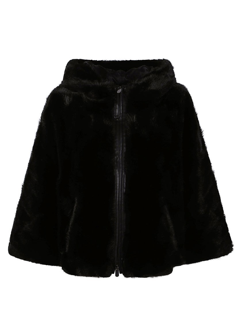Pinko Cadetia Polyamide Flowing Hooded Cape