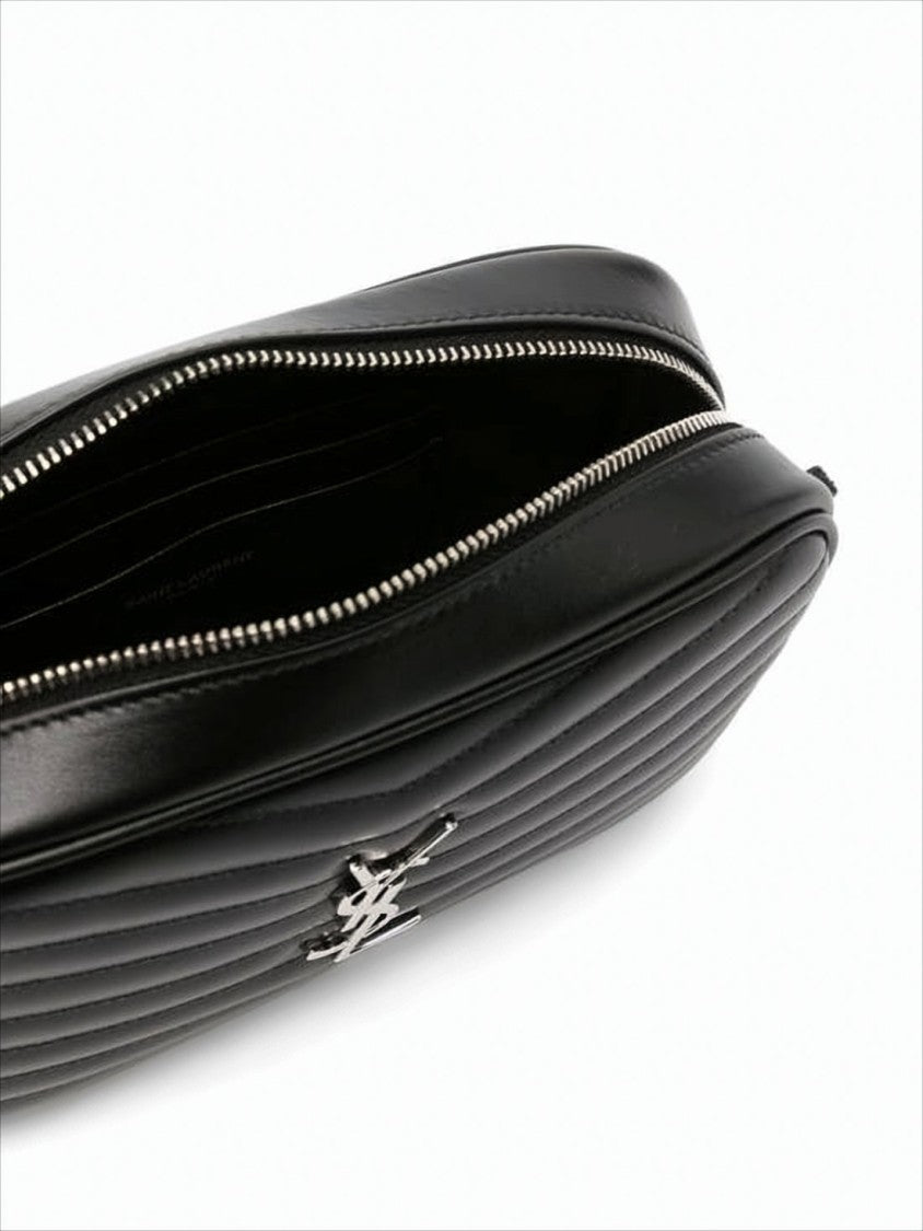 Saint Laurent Quilted Black Calf Leather Crossbody Bag