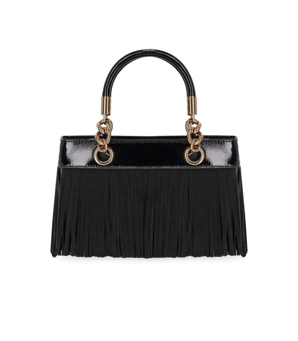 Kurt Geiger Kensington Fringe Black Handbag