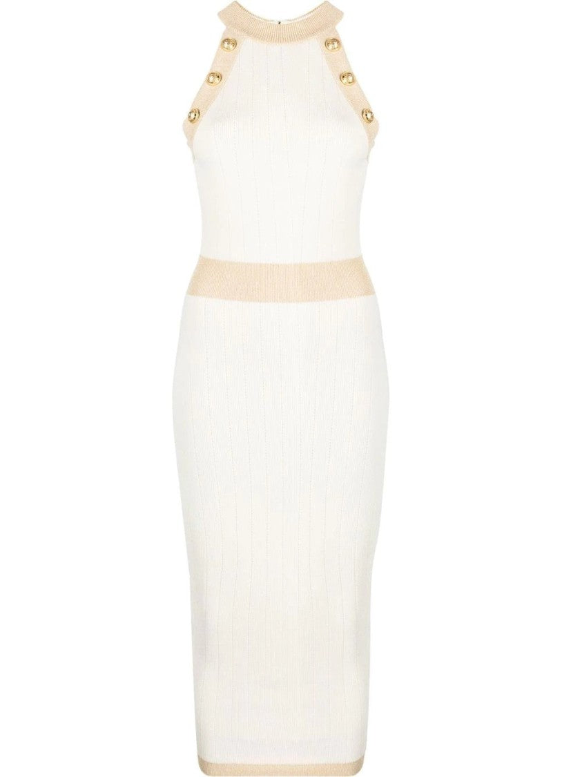 Balmain Sleeveless Golden Edge Dress