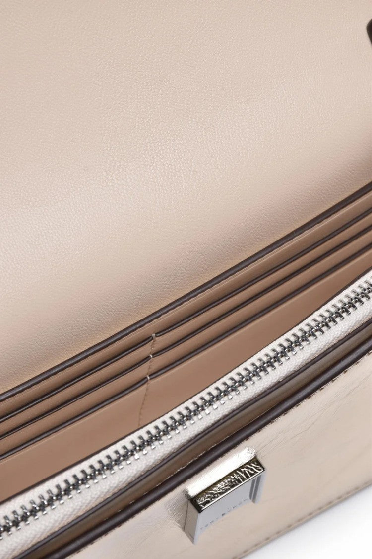 Tory Burch Britten Metallic Chain Wallet Gold