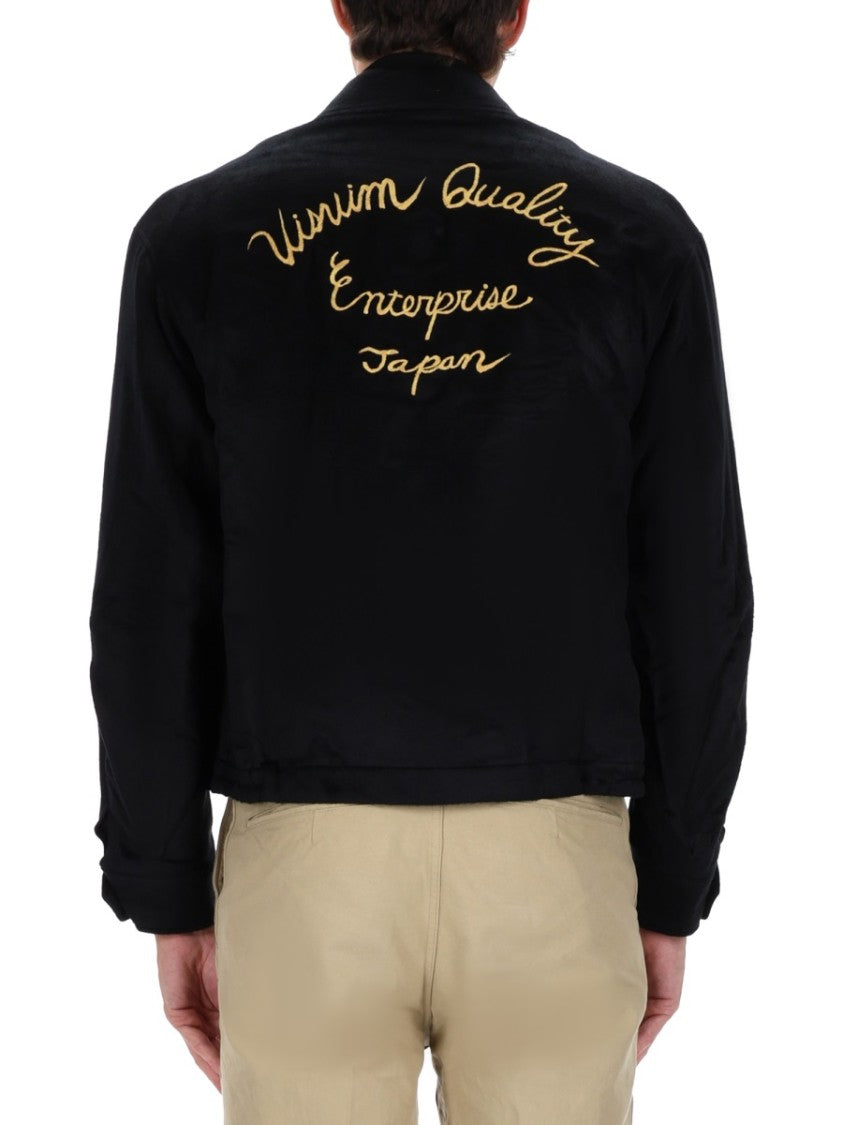 Visvim Black Silk Norad Blouson Bomber Jacket