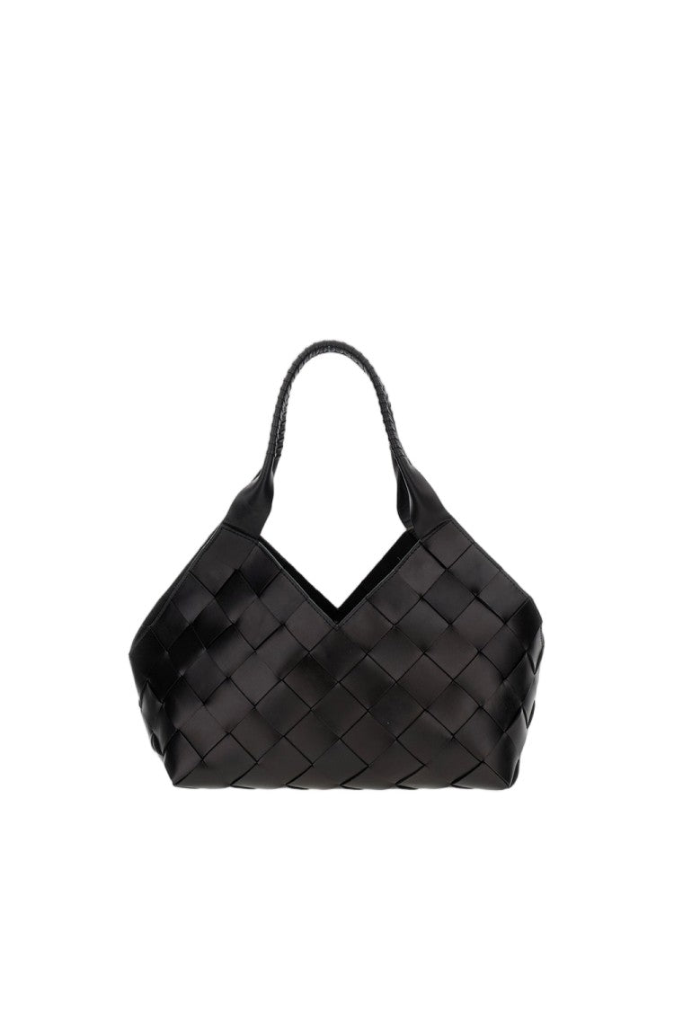 Dragon Diffusion Handwoven Leather Shoulder Bag With Iconic Motif