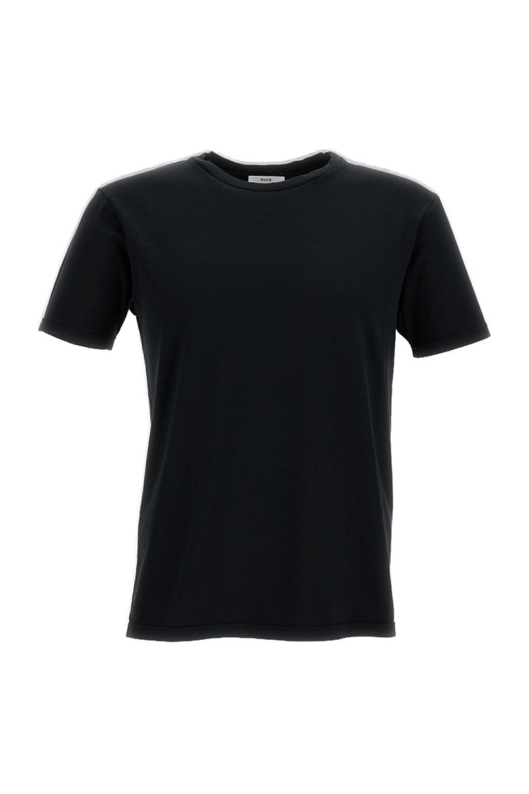 Rier Black Fitted Cotton T-Shirt