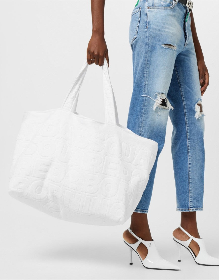 Dsquared2 Twin Beach Logo Shopping Bag
