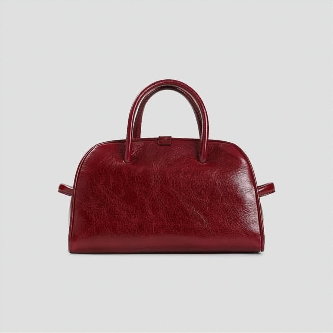 Jacquemus Glossy Leather Small Bowling Tote