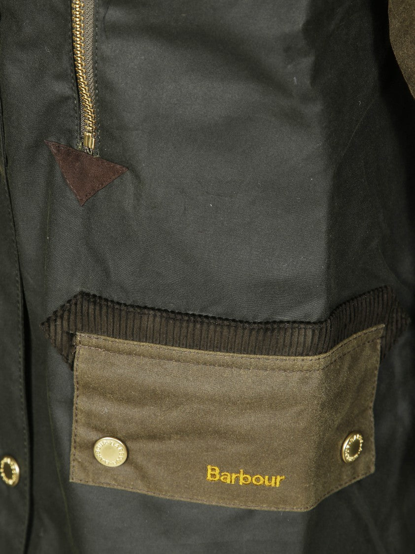 Barbour Waxed Cotton Jacket With Texture