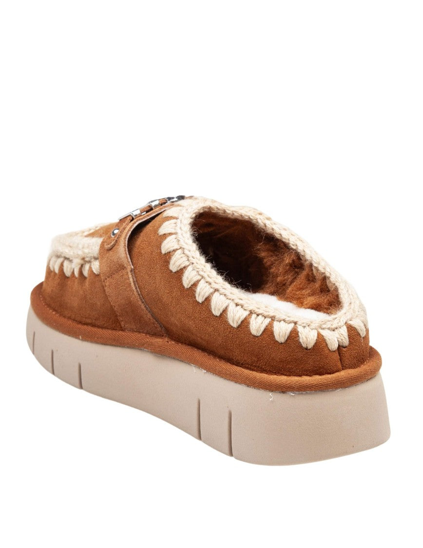 Mou Cognac Bounce Sheepskin Clog