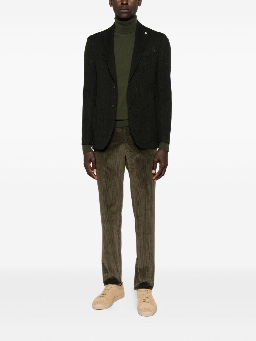 Pt Torino Military-Inspired Trousers With Structured Fit