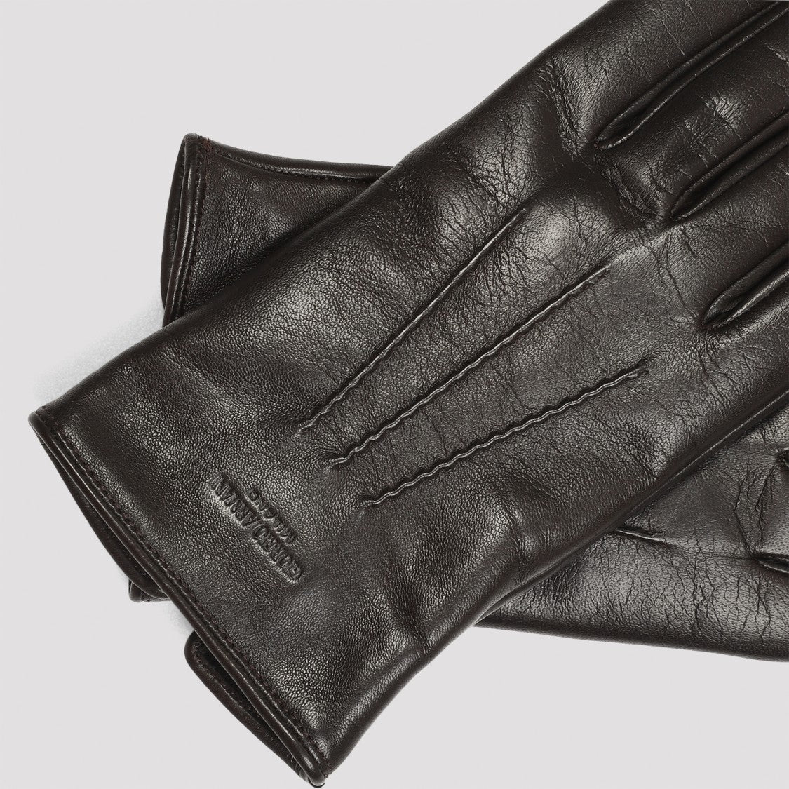 Giorgio Armani Brown Leather Gloves