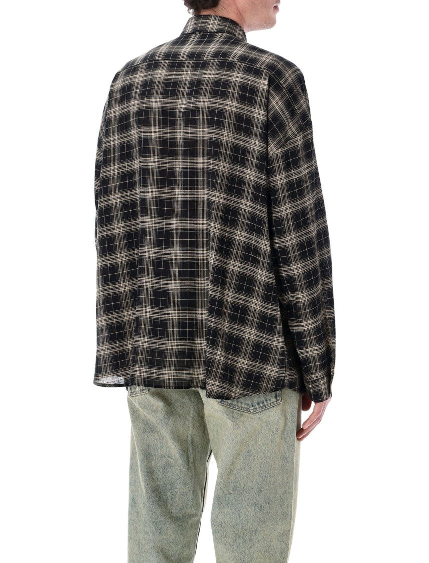 Sunflower Stable Checked Viscose Lino Loose Shirt
