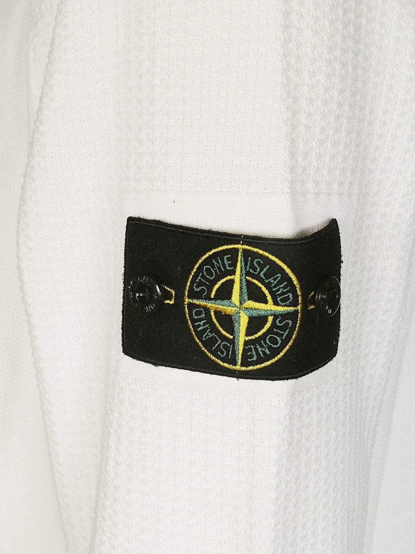 Stone Island Textured Knit Sweater With Crew Neckline
