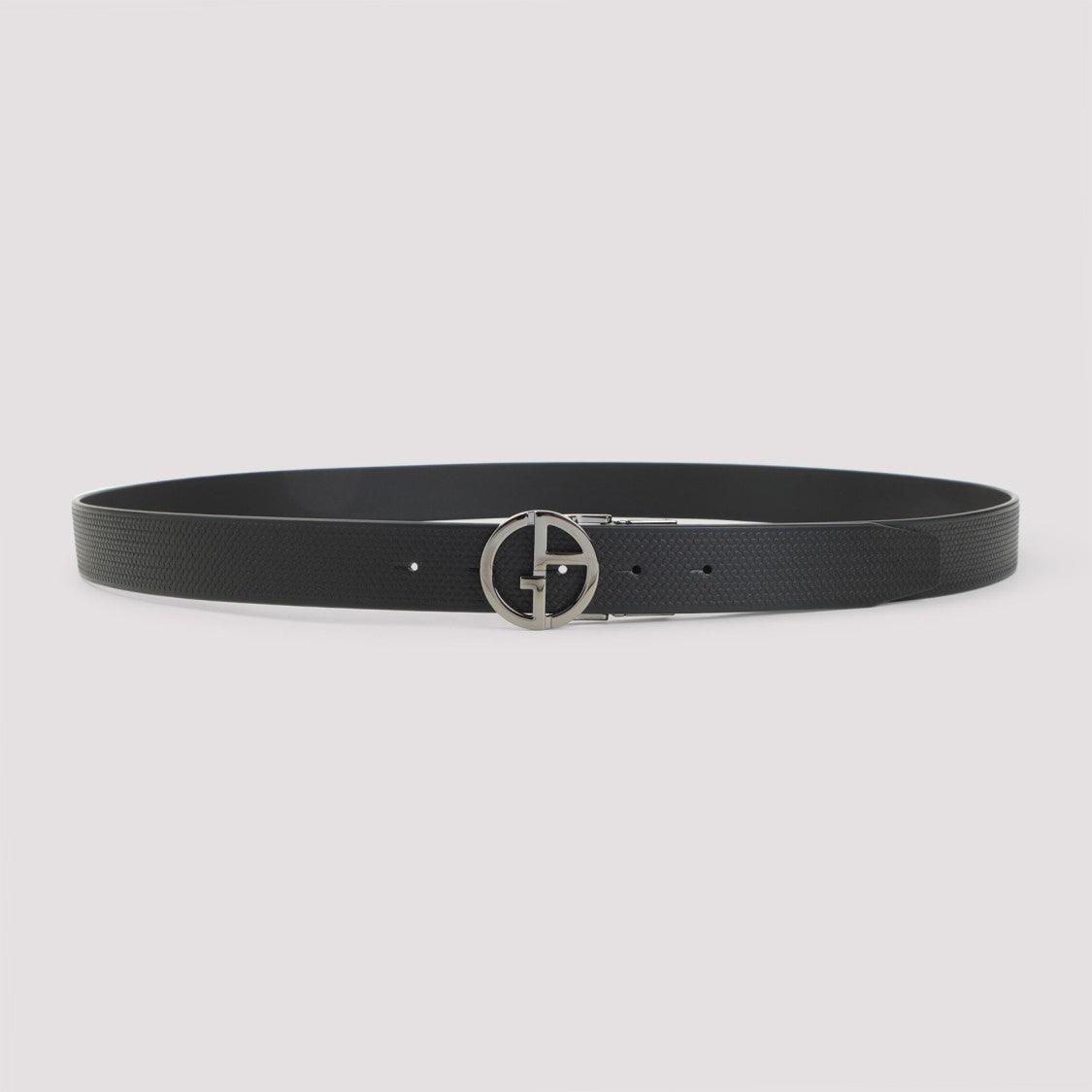 Giorgio Armani Black Plate Belt