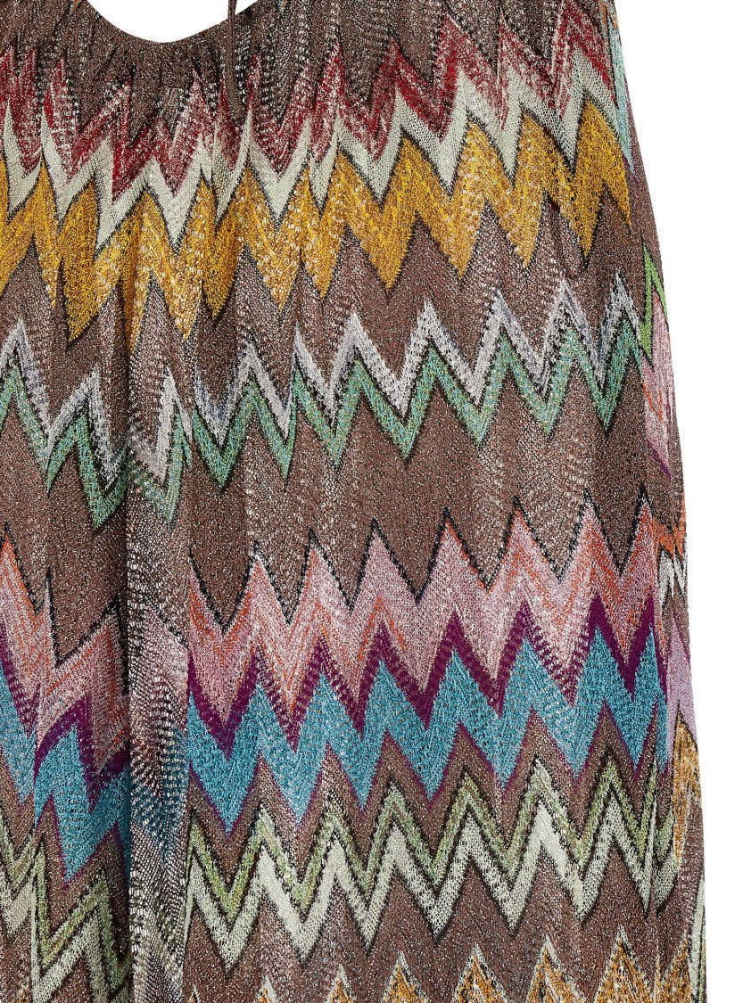 Missoni Zigzag Lamé Viscose Raschel Dress