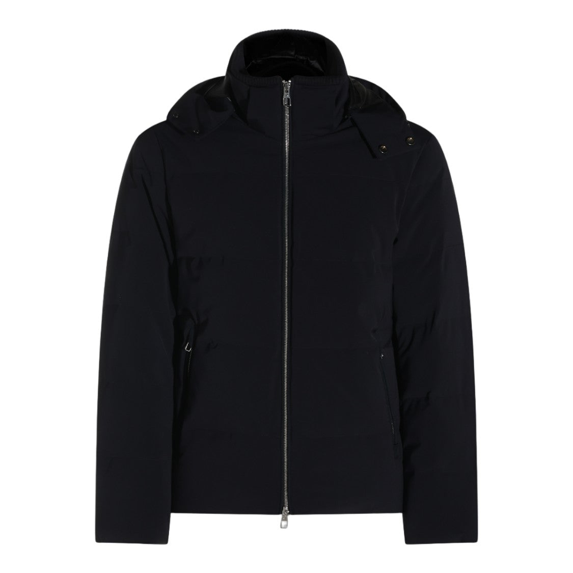 Montecore Black Minimalist Hooded Coat