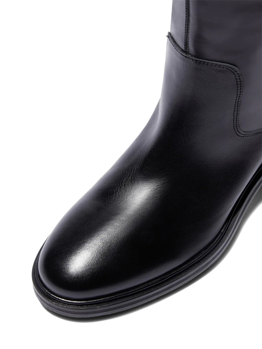 Aeydē Tall Low Block Heel Smooth Calf Leather Boots