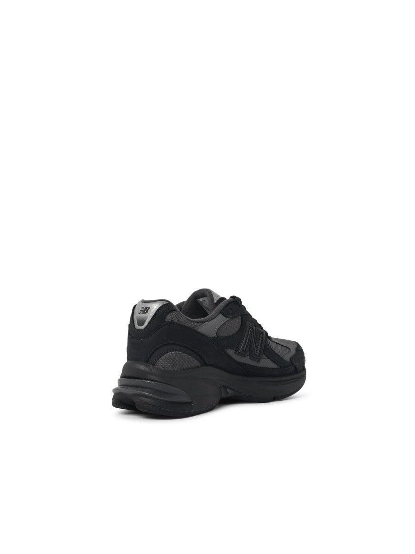 New Balance Grey Mesh Blend Sneakers With Suede Inserts And Logo Detail