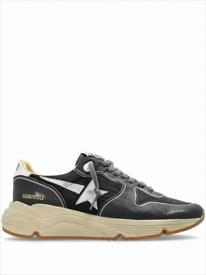 Golden Goose Nappa Leather Sneakers With Distressed Beige Sole And Star Detail