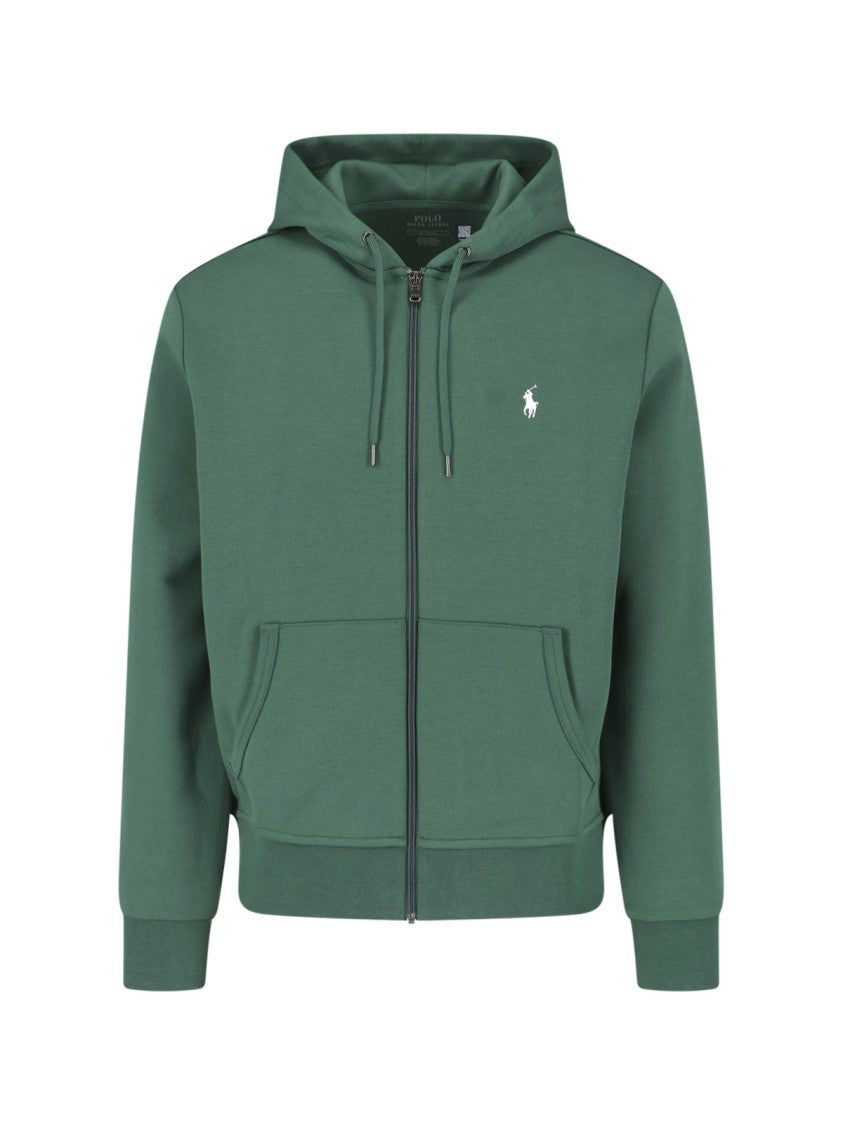 Polo Ralph Lauren Zip-Up Hoodie Sweater In Muted Green