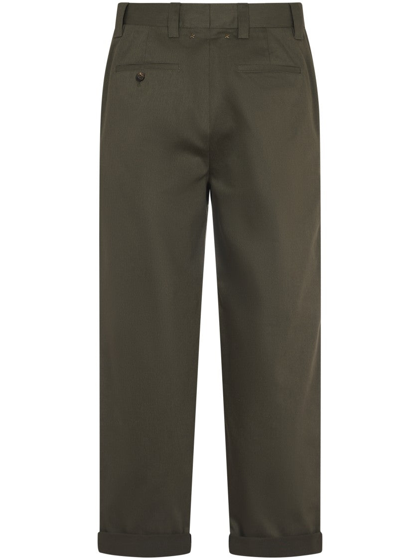 Golden Goose Relaxed Fit Chino Skate Pants With Subtle Sheen