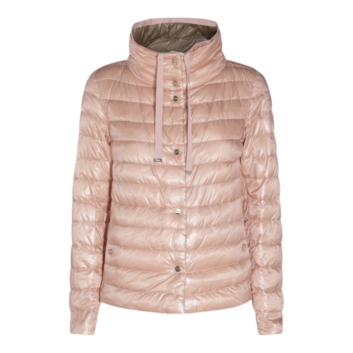 Herno High Stand Collar Snap-Button Quilted Jacket
