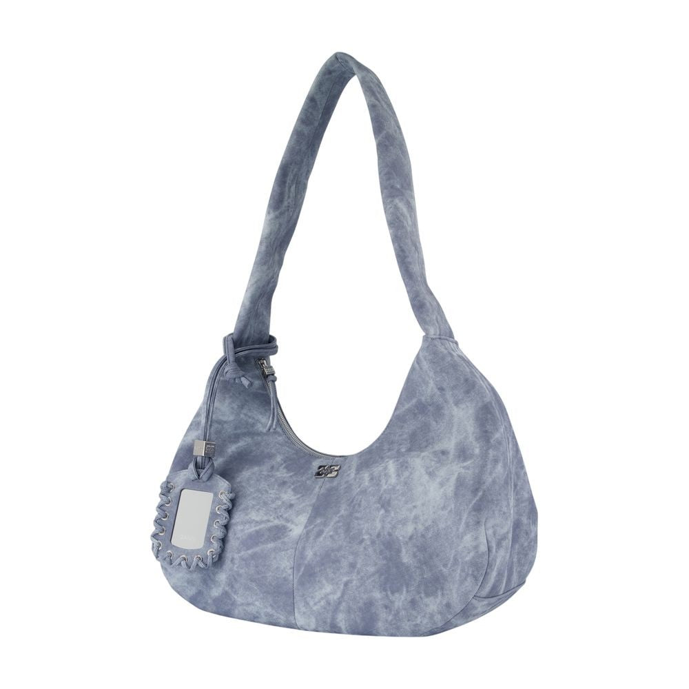 Ganni Bou Medium Shoulder Bag - Leather - Blue