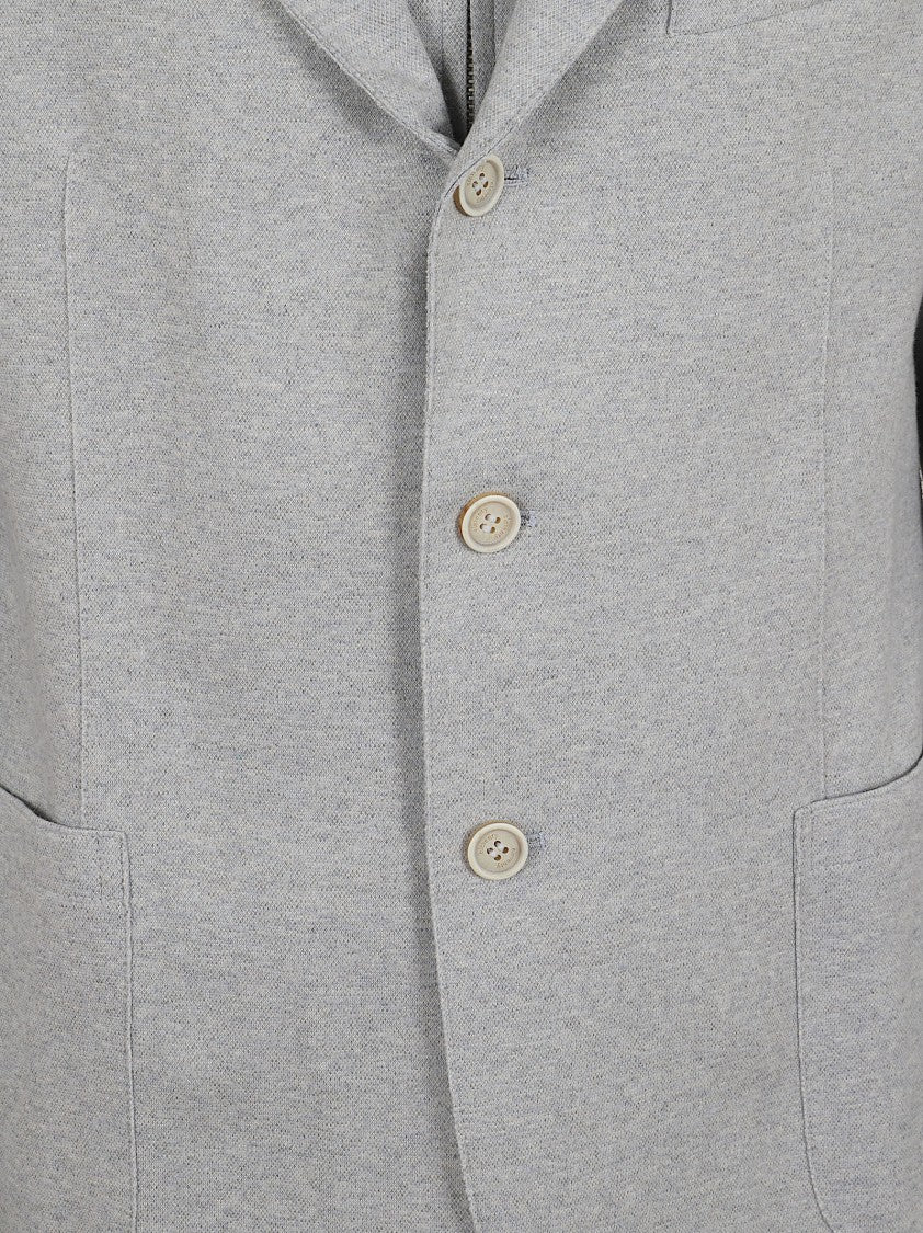 Eleventy Button-Closure Tailored Jacket With Hood And Pockets