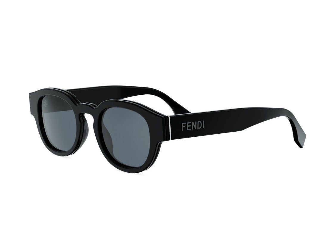 Fendi Fe40182i Glossy Bold Rounded Acetate Sunglasses