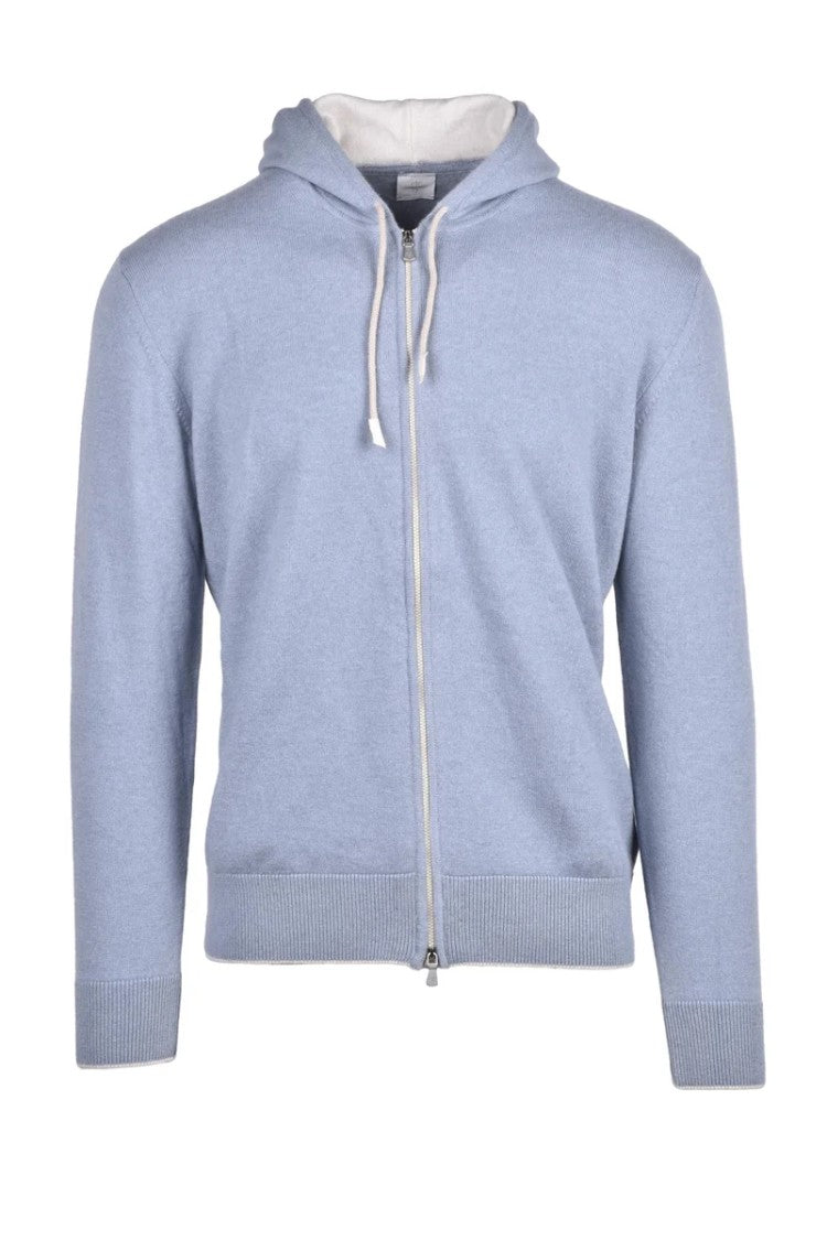 Eleventy Cashmere Zip Cardigan - Grey