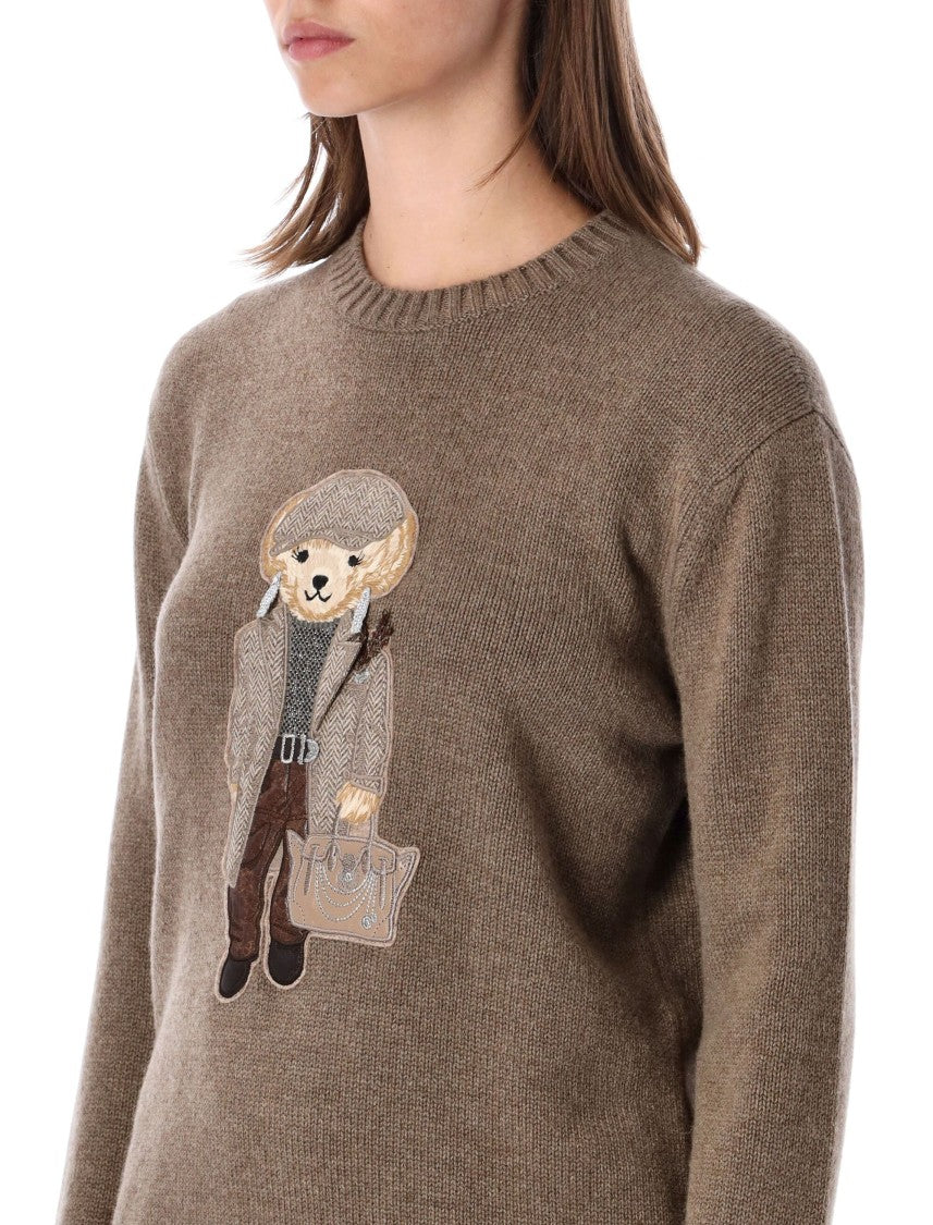 Polo Ralph Lauren Knit Sweater Featuring Iconic Polo Bear Motif