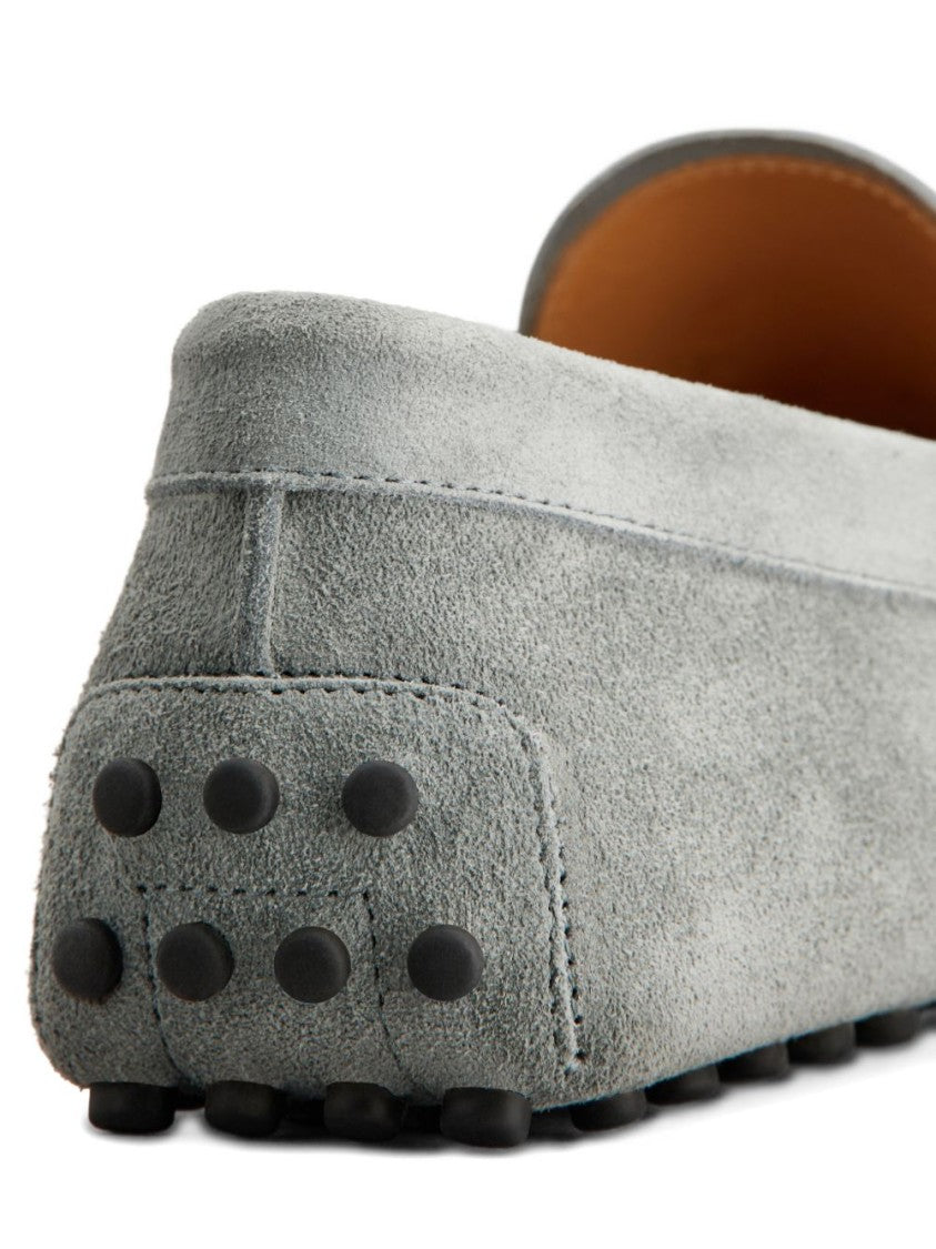 Tod's Grey Tonal Stitching Bow Detail Flats