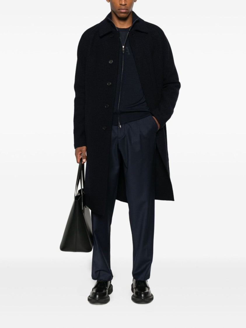 Harris Wharf London Long Coat In Virgin Wool