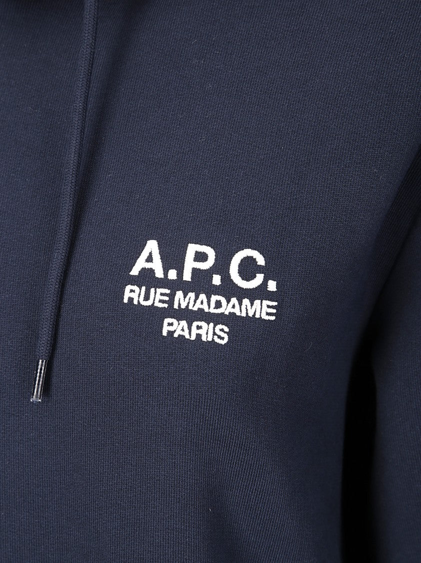 A.P.C. Cotton Sweatshirt With Hood And Front Logo