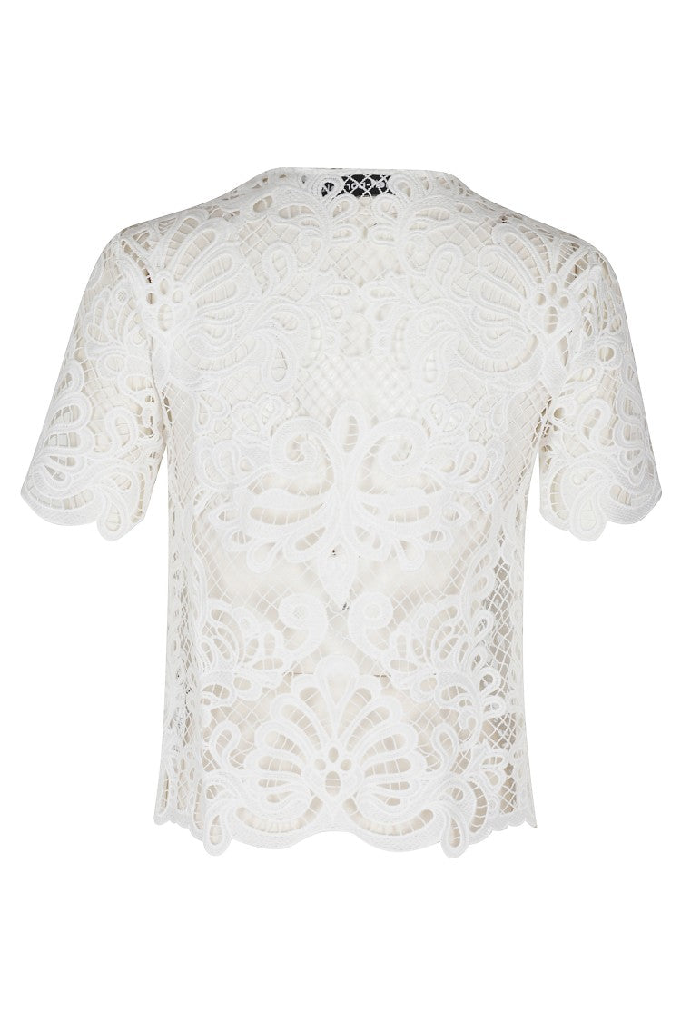 Self-Portrait Intricate Lace Top