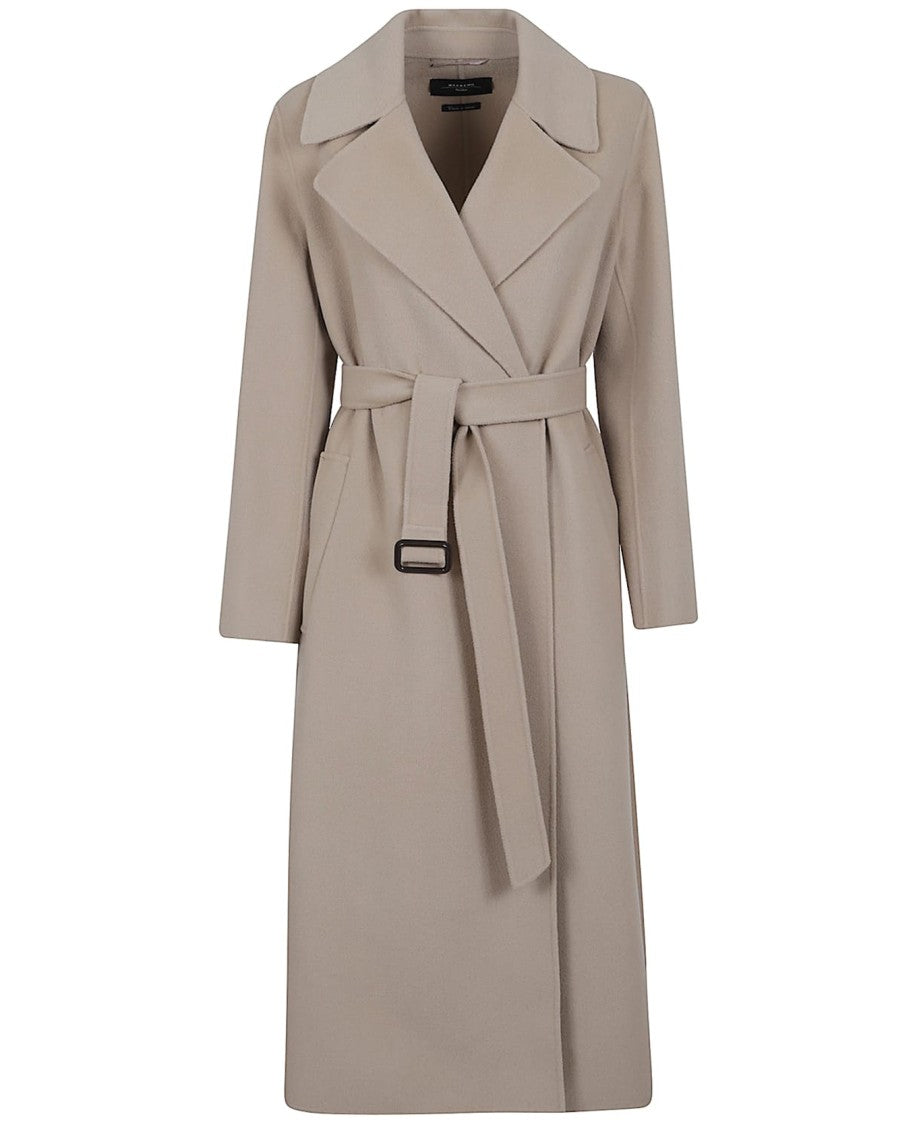 Max Mara Classic Wrap Coat With Wide Lapel