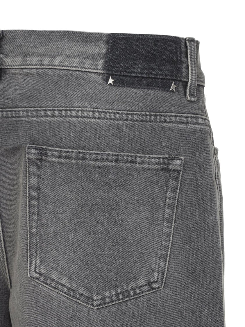 Golden Goose Grey Worn Effect Cotton Jeans