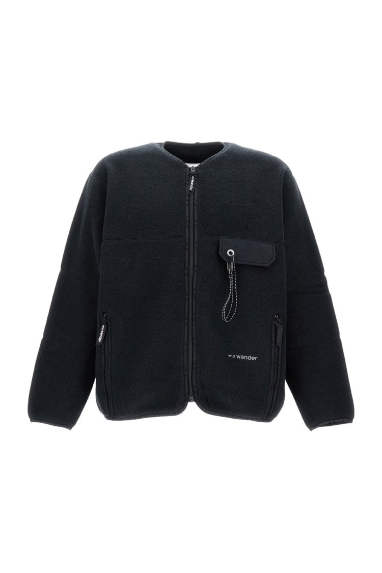 And Wander Wool Fleece Cardigan