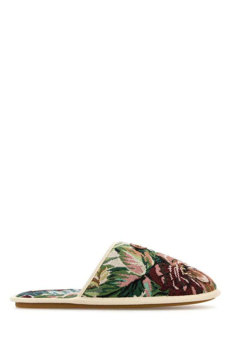 Valentino Garavani Printed Fabric Ta Chambre Slippers