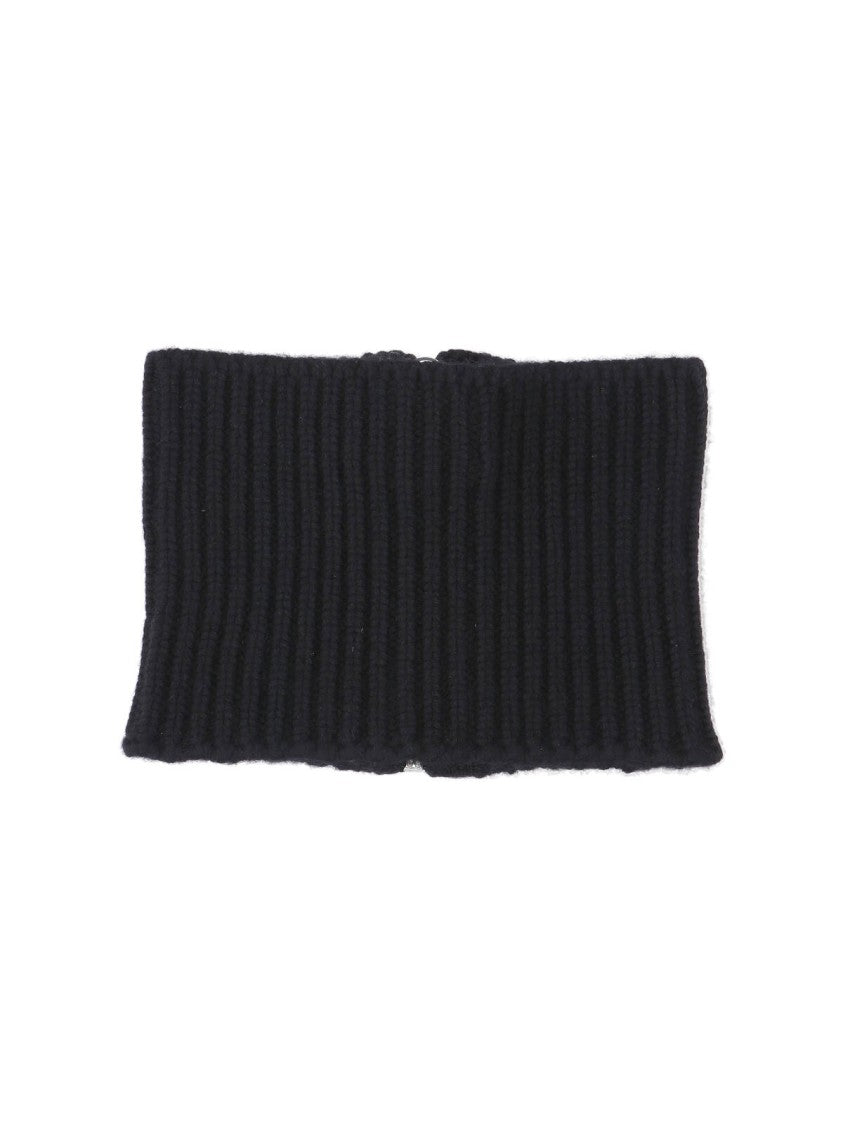 Sa Su Phi Ribbed Knit Scarf With Central Silver Zipper