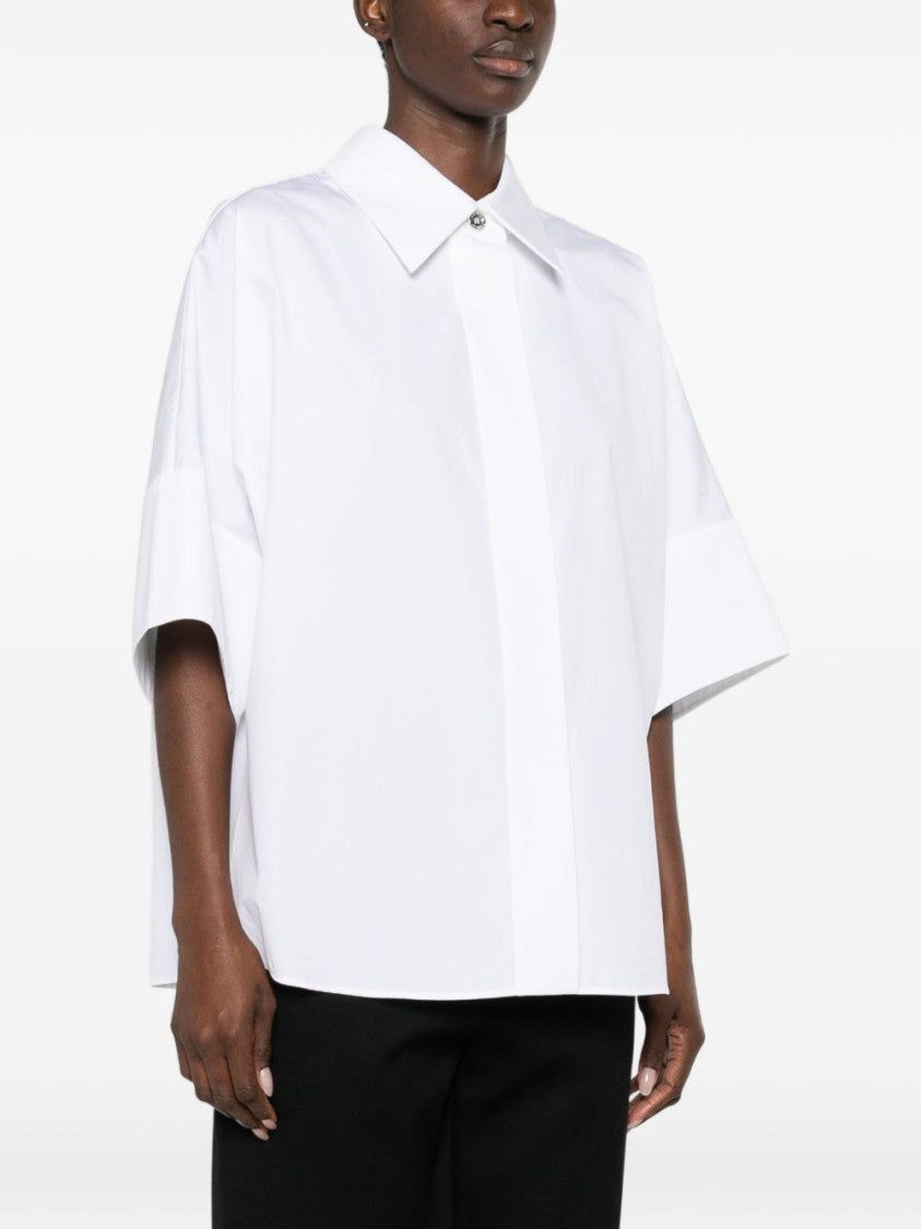 Givenchy Boxy White Silk And Nylon Top