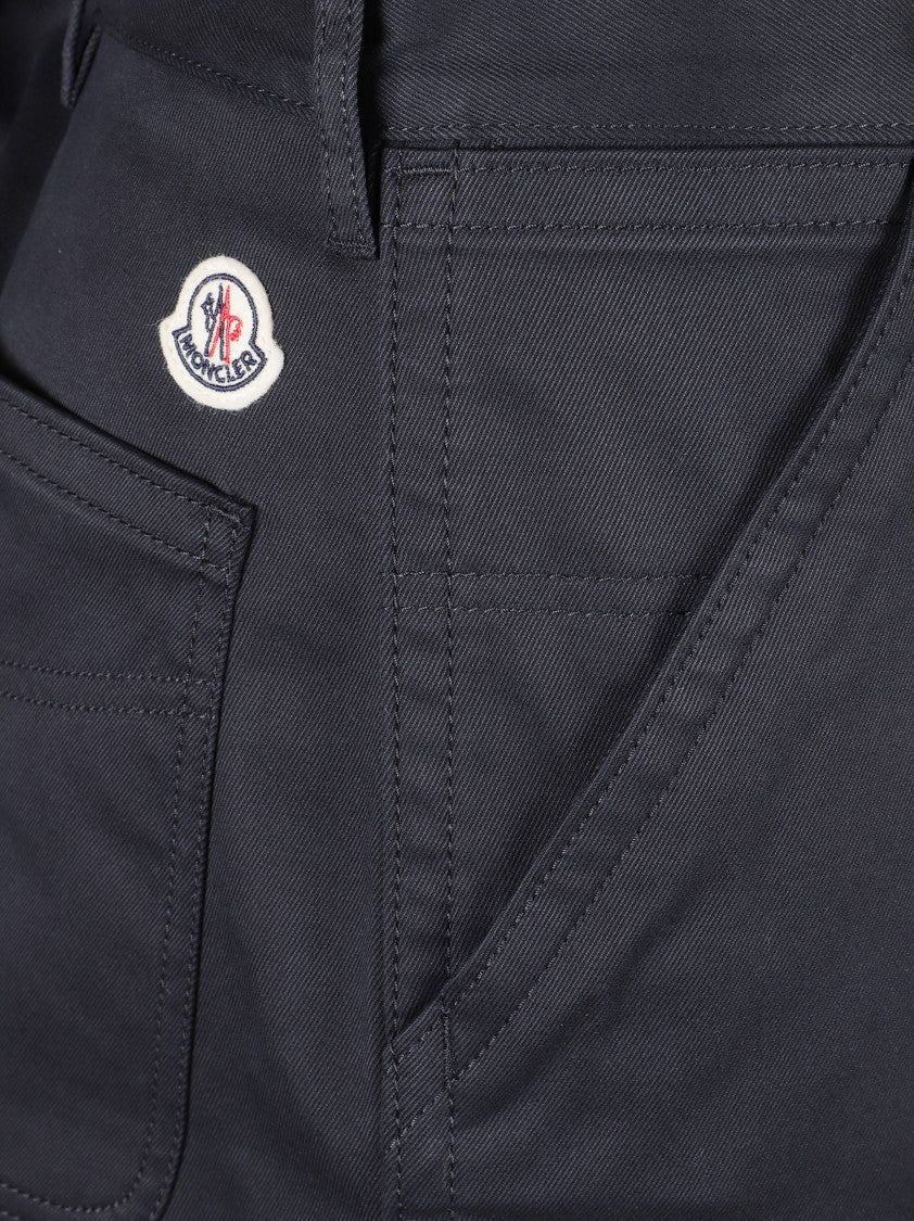 Moncler Relaxed Fit Blue Trousers