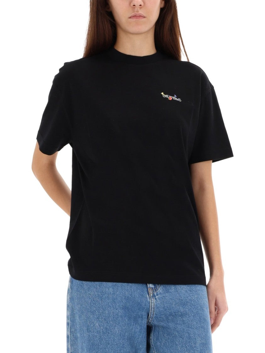 Off-White Graphic Black T-Shirt With Iconic Logo