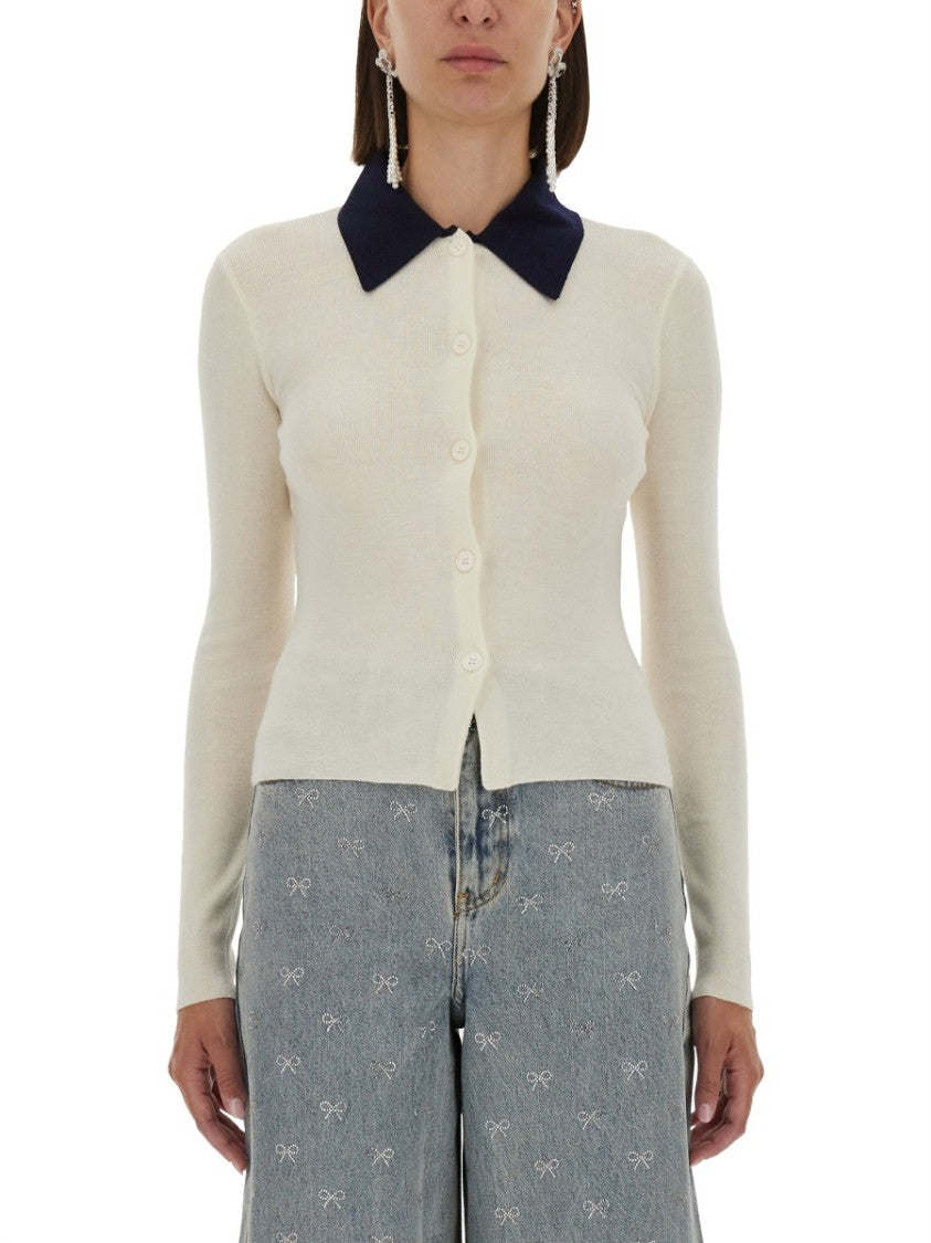 Self-Portrait Merino Wool Cardigan